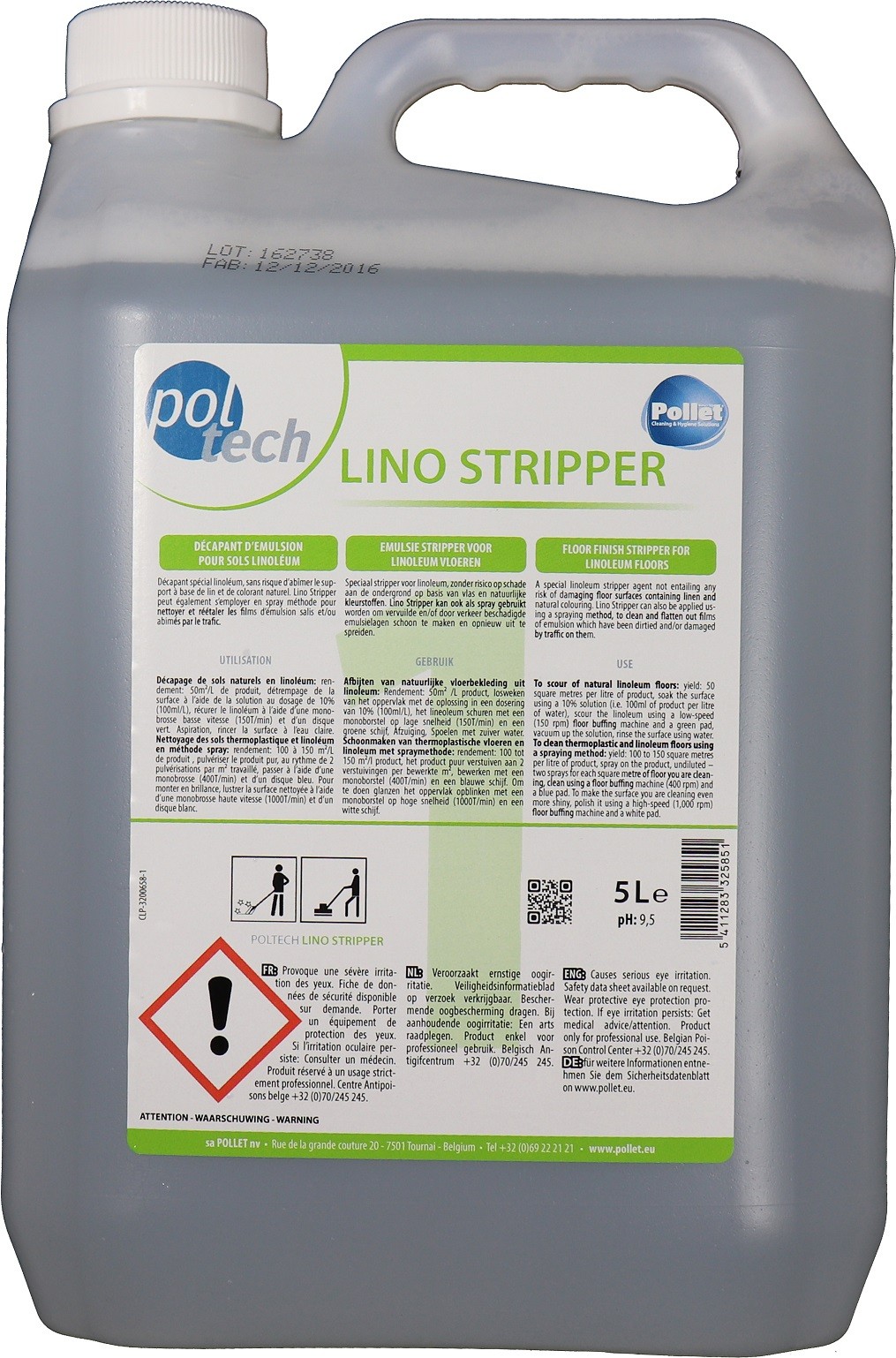 Pollet PolTech Lino Stripper Doos 2x5L