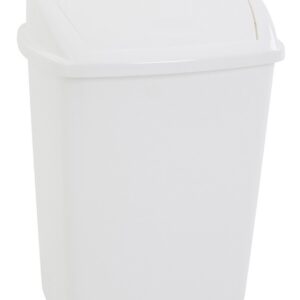Afvalbak met Swing Deksel 26L Wit