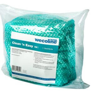 Wecoline Clean 'n Easy Desinfectiedoeken Navulling Groen Doos 3x150 stuks